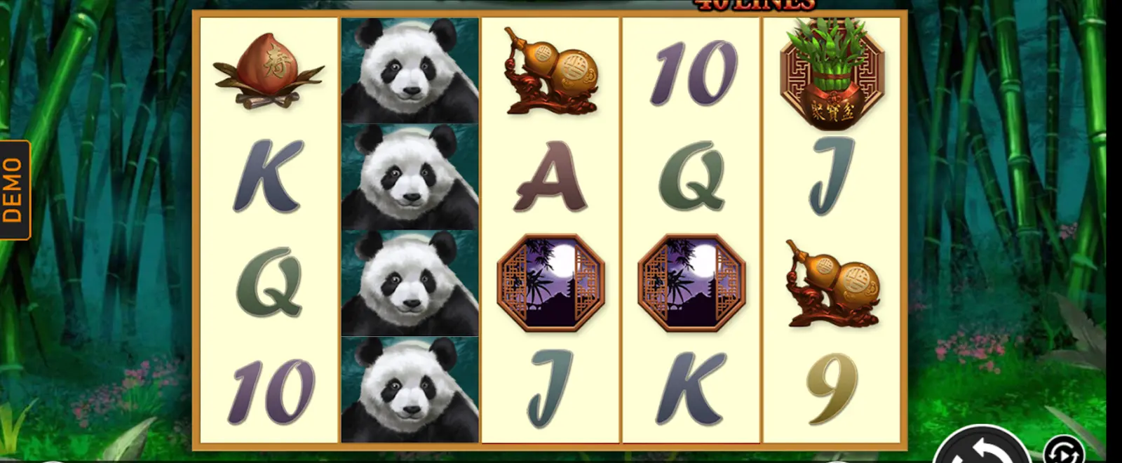 Consigue los símbolos del panda gigante tablero Wild Panda